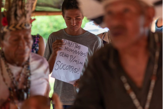 Pedido de socorro. Foto: CIDH